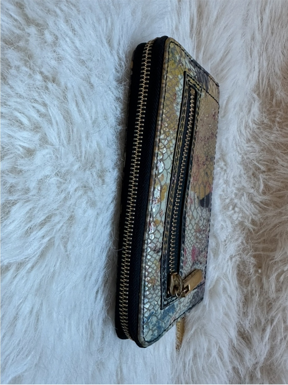 Tory Burch Multicolor Snake-Print Zip Card Wallet with Gold Hardware Zip around - Picture 8 of 16